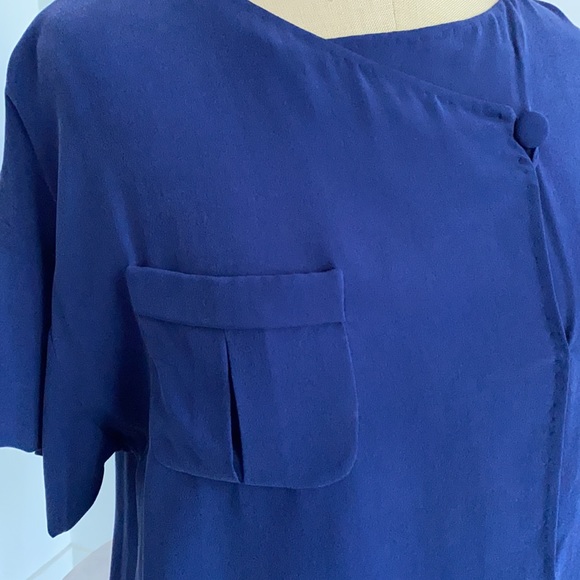 NWT Vintage 3.1 Phillip Lim Blue Silk Blouse Sz 2 - Picture 2 of 5